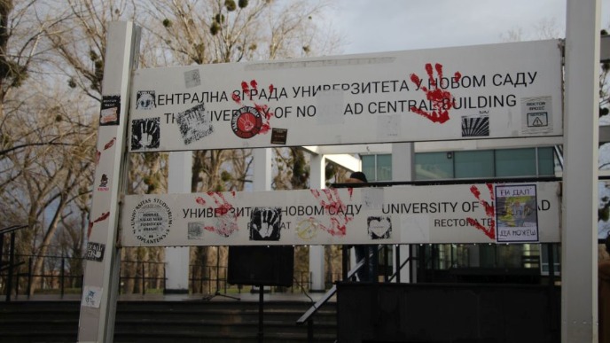 Sutra protest u Kampusu